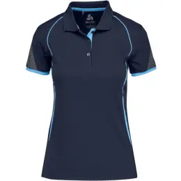 Ladies Razor Golf Shirt Navy-Light Blue